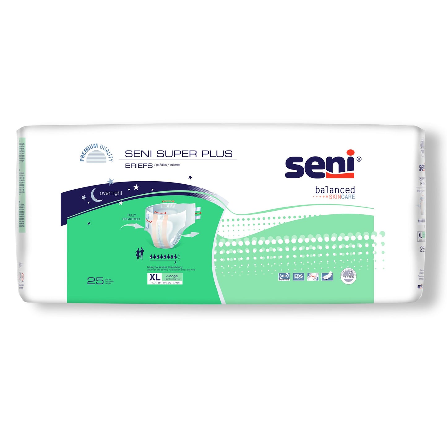 BRIEF, INCONT SENI SUPER PLUS XLG 55"-67" (25/PK 3PK/CS)