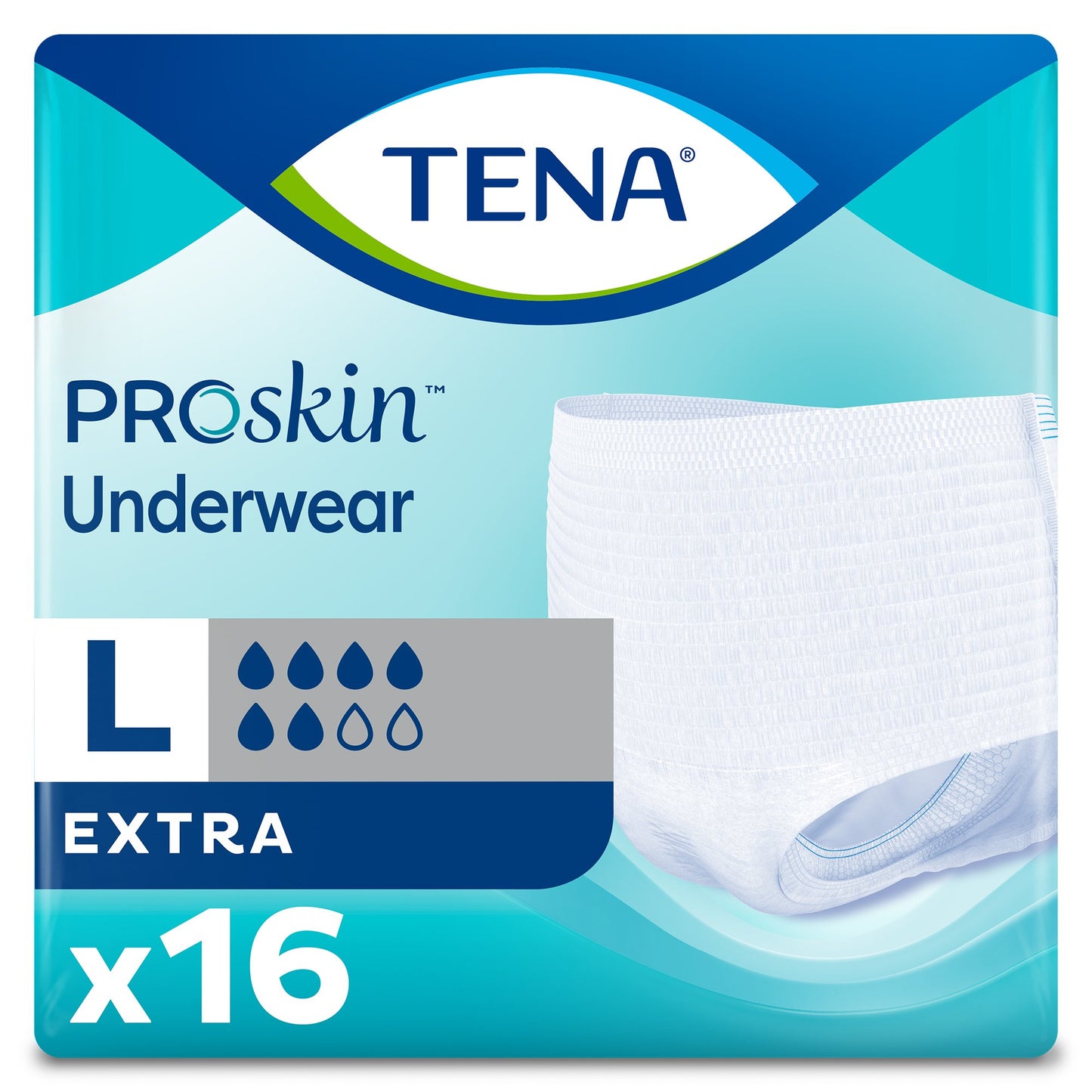 UNDERWEAR, TENA EXTRA PROTECTIVE LG (16/BG 4BG/CS)