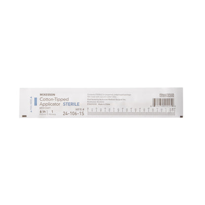 APPLICATOR, COTTON TIPPED STR 6" (1PK 100PK/BX 10BX/CS)