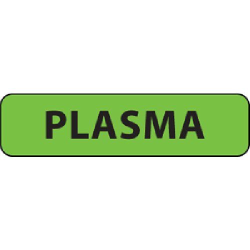 LABEL, PLASMA 1 1/4"X5/16" FLURSNT GRN (760/RL) PROFTP