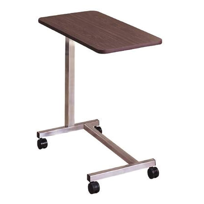 TABLE, OVERBED U-BASE WALNUT/CHROME (1/CS)