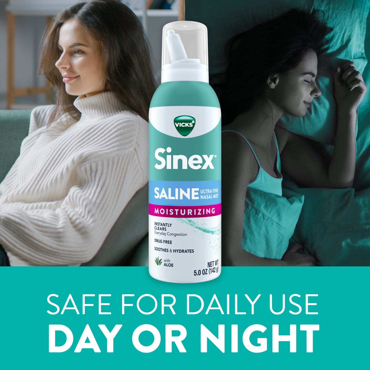 SINEX, SPR VICKS SALINE ULTRA FINE NASAL MIST W/ALOE 5OZ