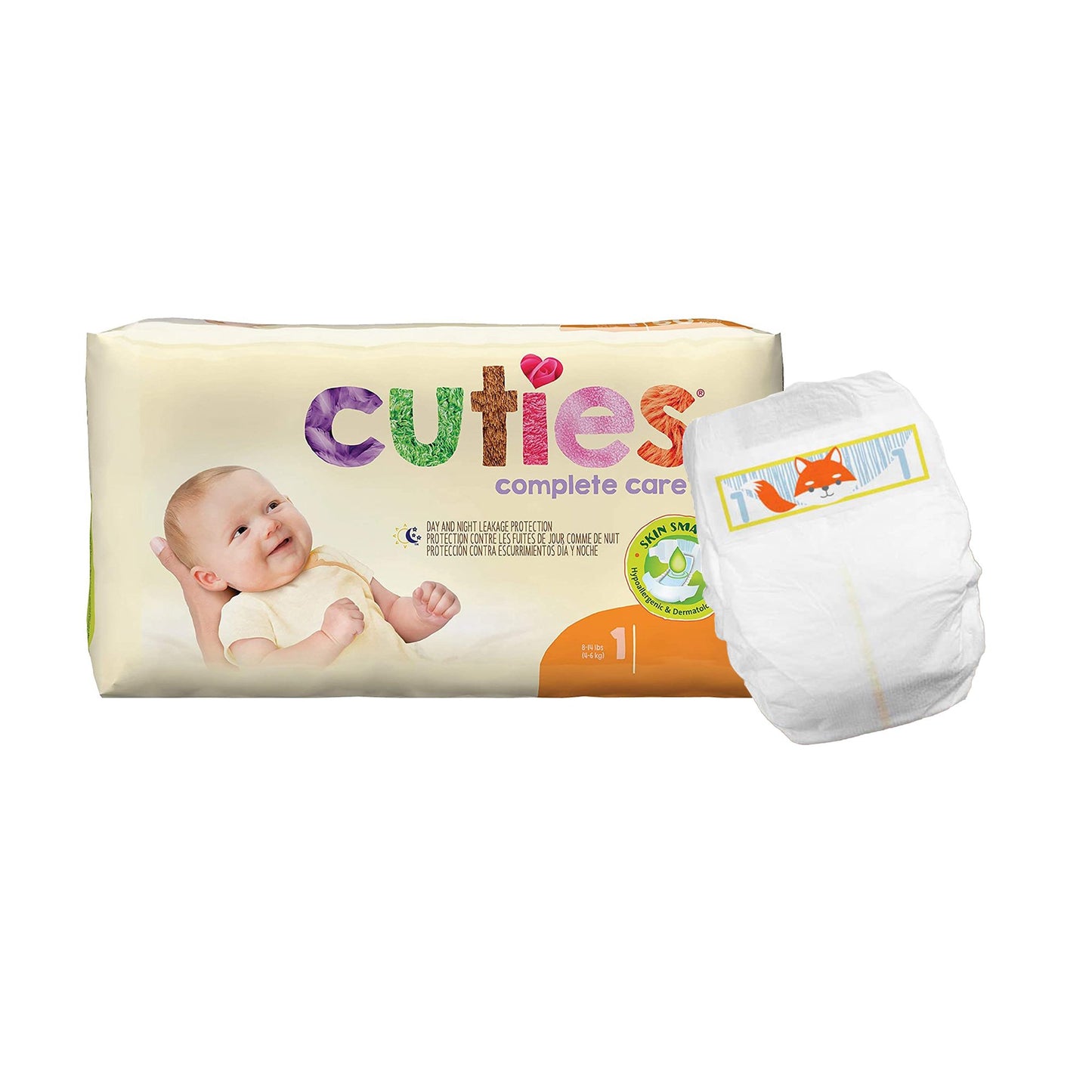 DIAPER, BABY CUTIES PREVAIL 8-14LBS SZ1 (25/PK 8PK/CS)