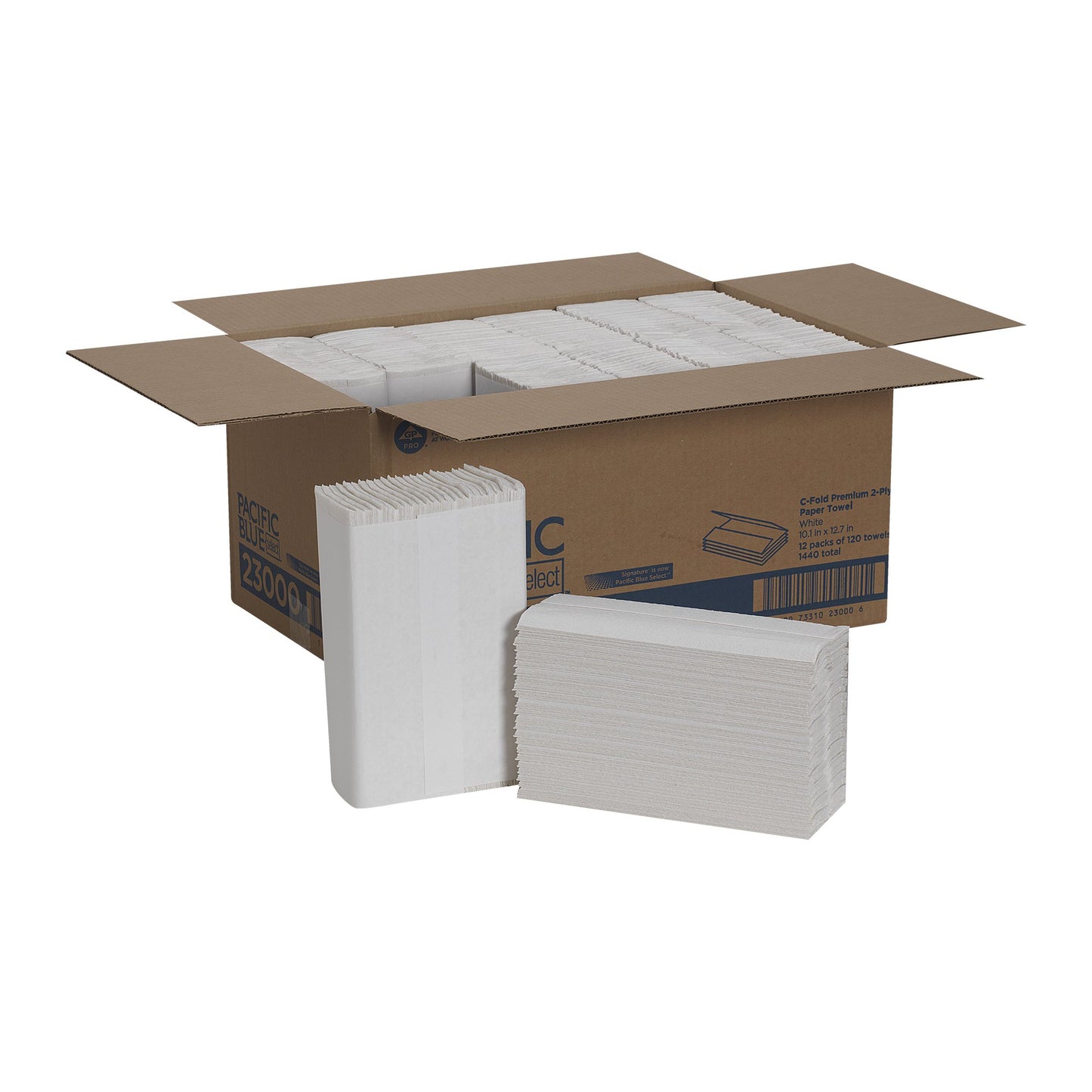 TOWEL, PAPER C-FOLD 2PLY 10"X13" (120/PK 12PK/CS)