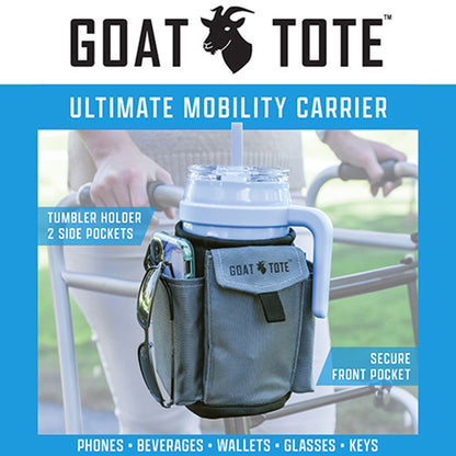 BAG, TOTE GOAT F/WALKER/W/C/ROLATOR W/CANE CLIP (24/CS)