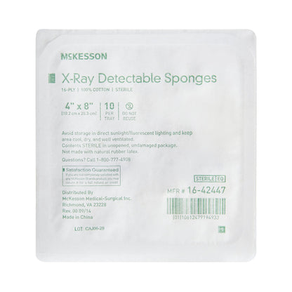 XRAY DET GAUZE 4X8X16P ST10S (10/TR 80TR/CS)