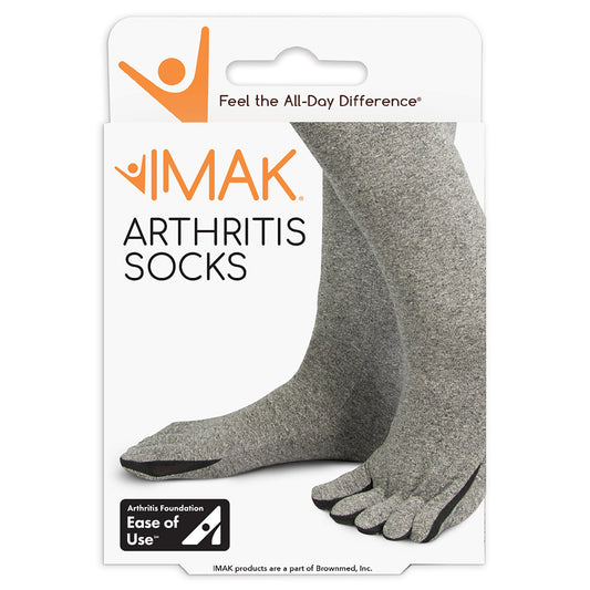 SOCKS, ARTHRITIS IMAK MILD COMPRESSION SOFT GRY SM