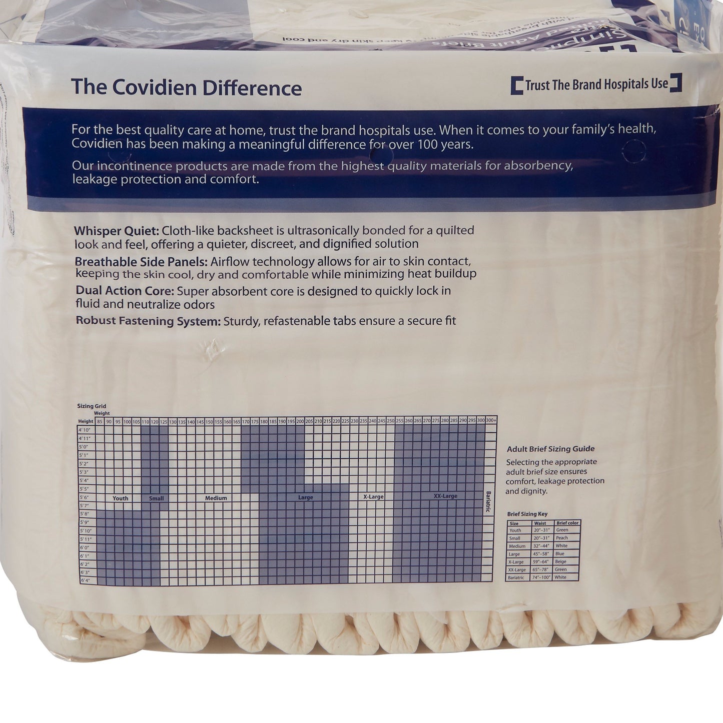 BRIEF, QUILTED SIMPLICITY ADLTXLG (15BG /4BG/CS) KENICO