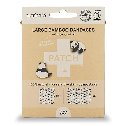 BANDAGE, ADH PATCH BAMBOO W/COCONUT OIL LG (10/PK 5PK/BX)