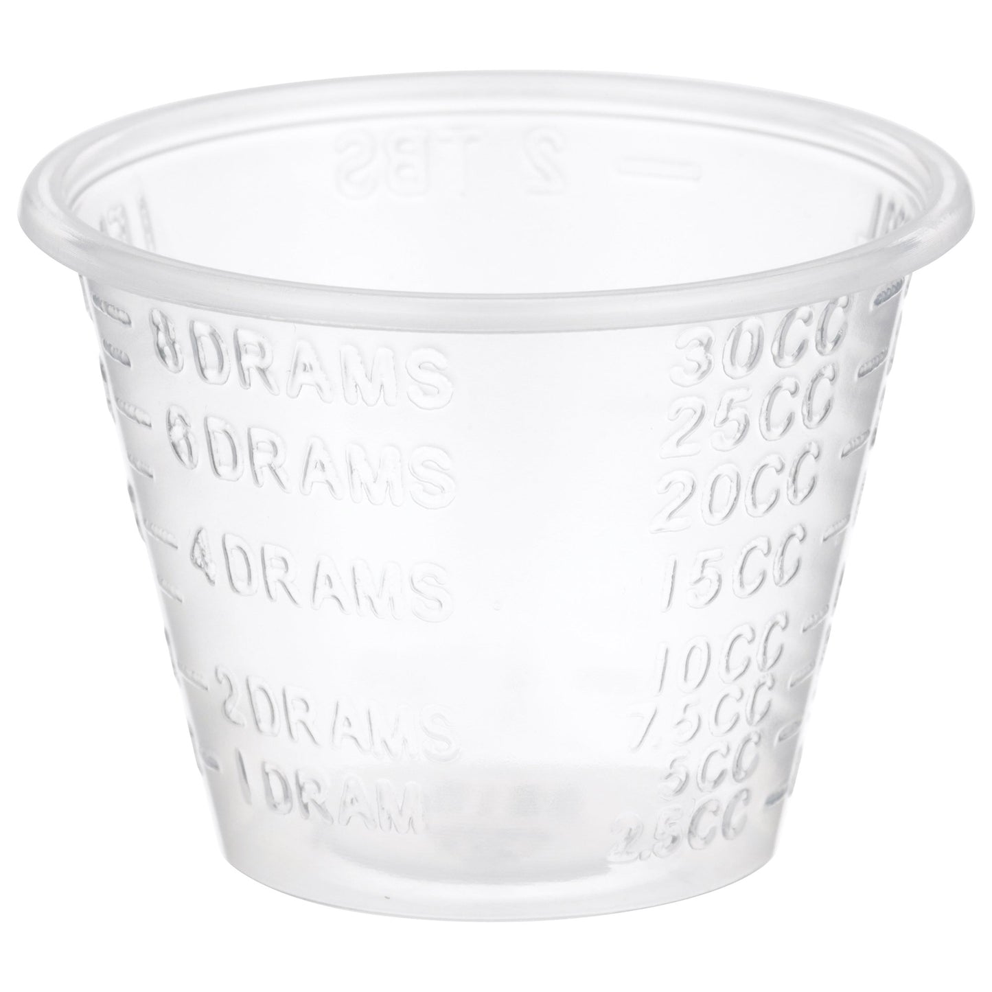 CUP, MED GRAD W/LIP 1OZ (100/SL)