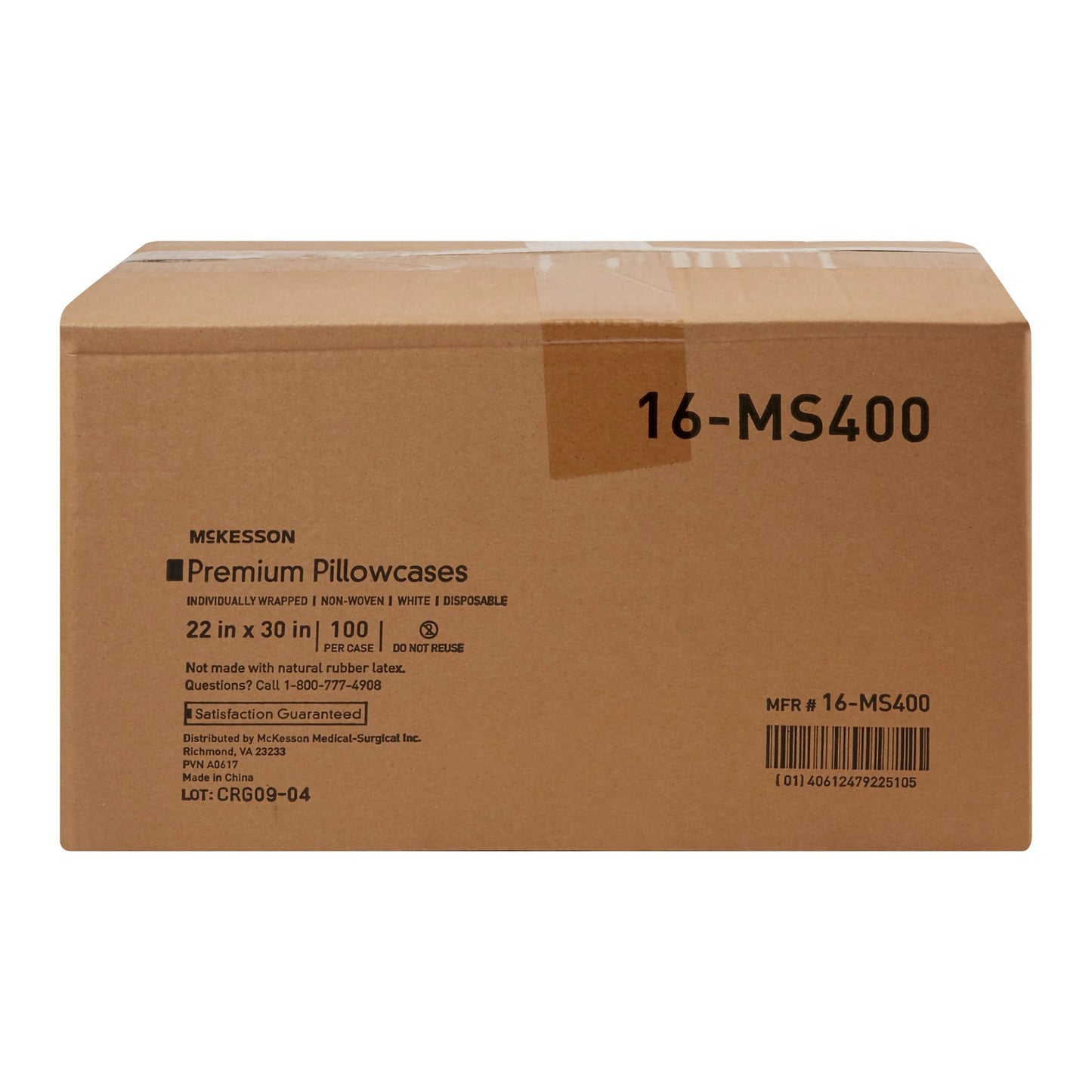 PILLOWCASE, DISP WHT 22X30 (100/CS)