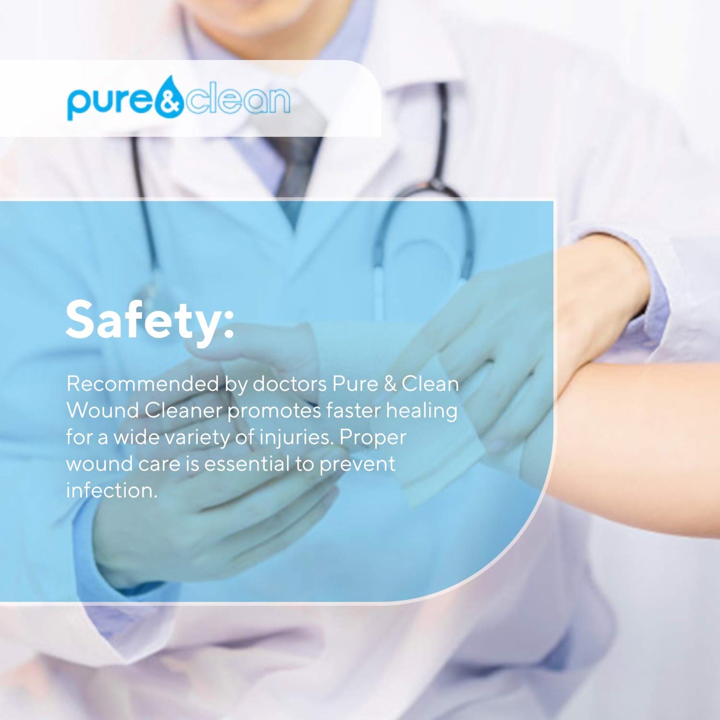 CLEANSER, WND PURE AND CLEAN 8OZ (12BT/BX)