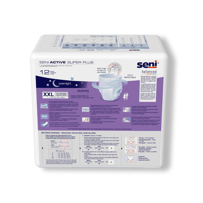UNDERWEAR, SENI ACTIVE SUPER PLUS 2XLG (12/PK 4PK/CS)