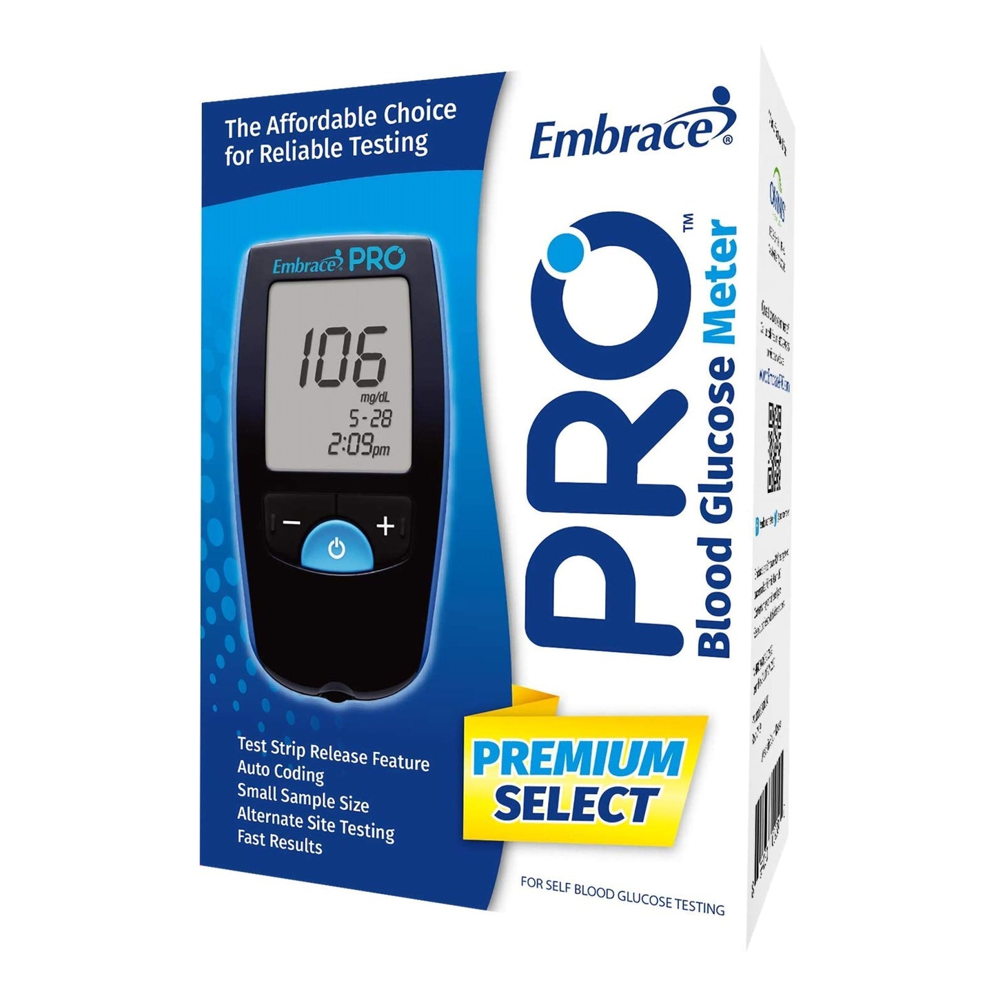 METER, BLOOD GLUCOSE EMBRACE PRO