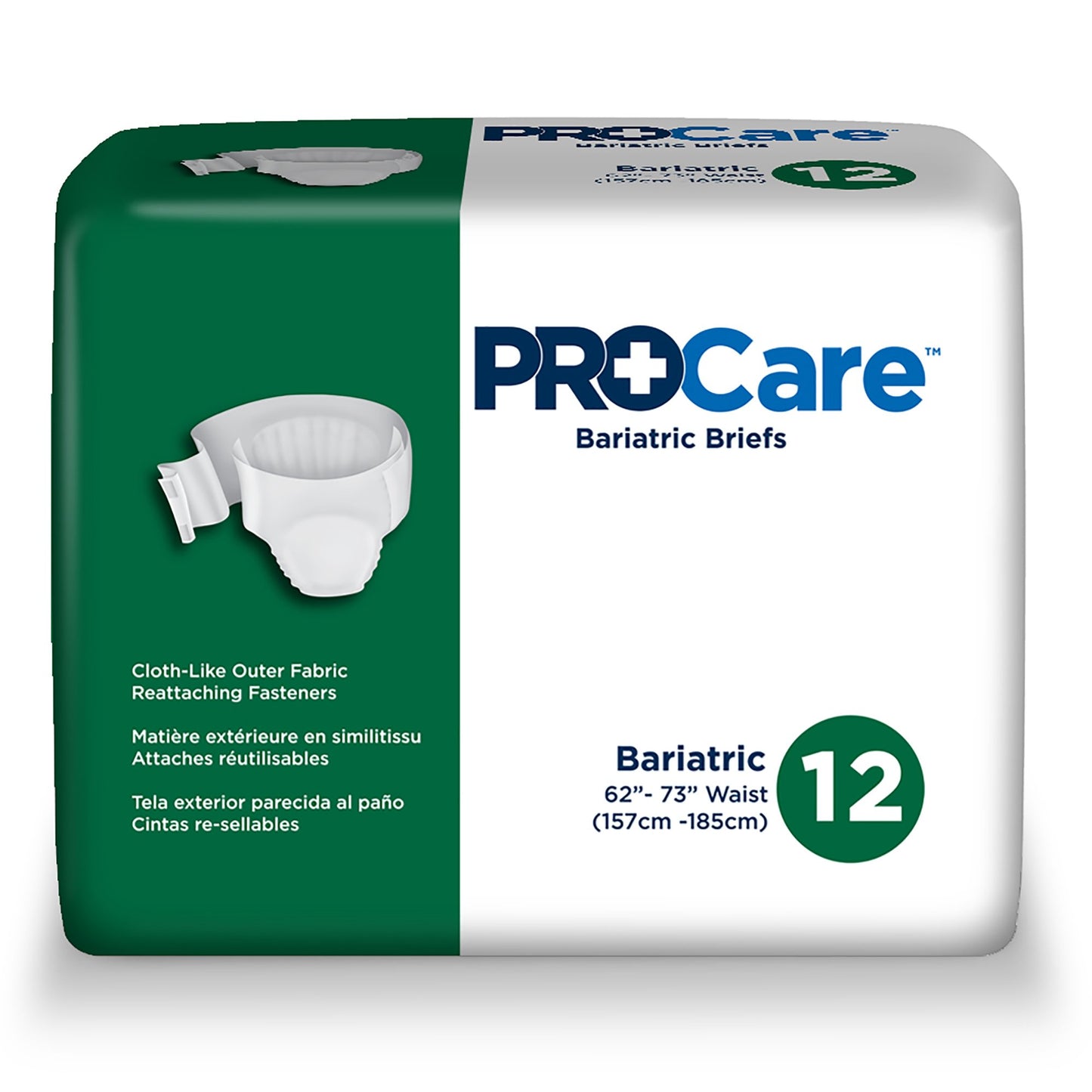 BRIEF, INCONT PROCARE BARI 2XLG 62-73" (12/BG 4BG/CS)