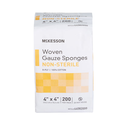 SPONGE, GAUZE 8PLY N/S 4"X4" (200/PK 20PK/CS)