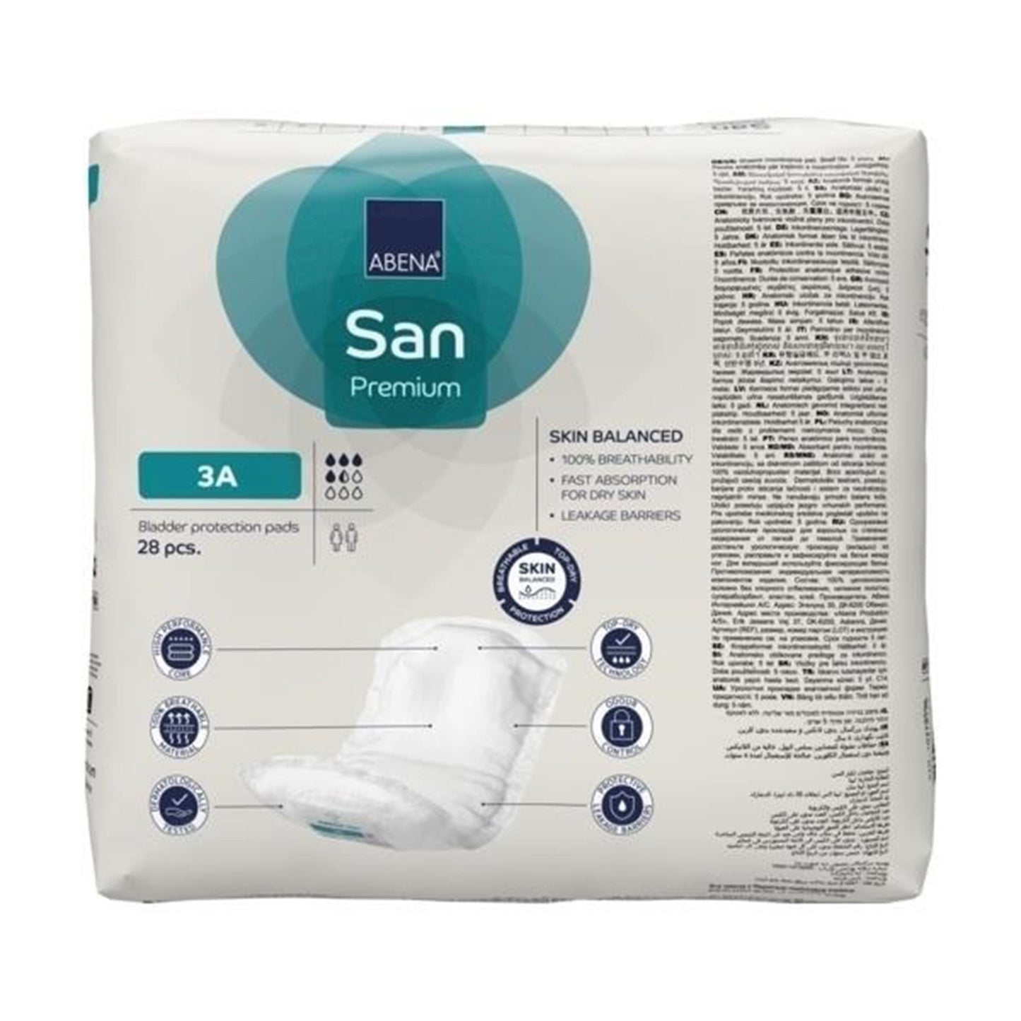 PAD, BLADDER CNTRL ABENA SANI ADLT 3A (28/PK 7PK/CS)