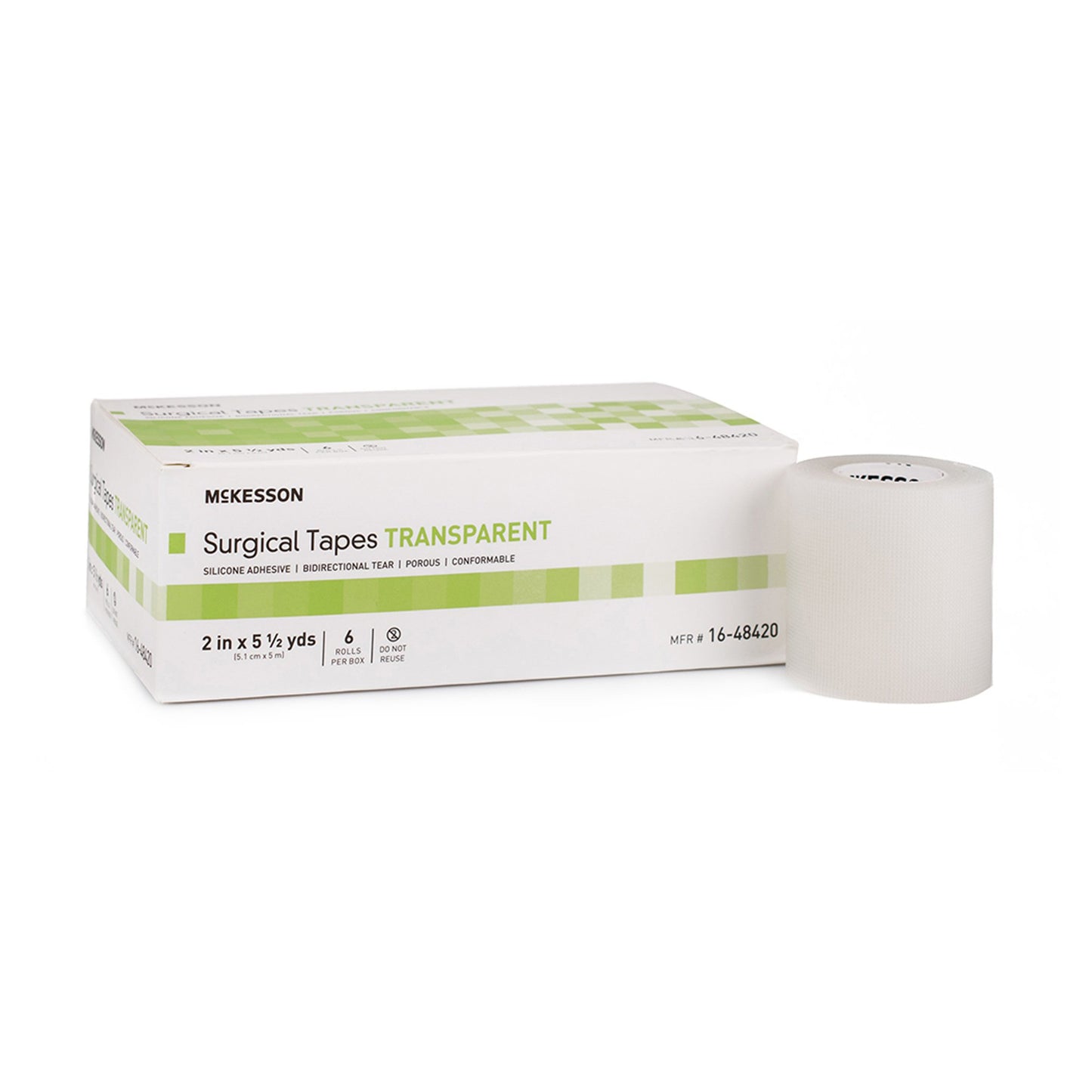 TAPE, SIL ADHSV TRANSP PLAS LF2"X5.5YDS (6RL/BX 10BX/CS)