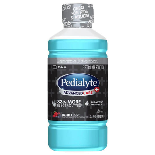 PEDIALYTE, ADVANCEDCARE PLUS BERRY FROST 1L BT (4/CS)