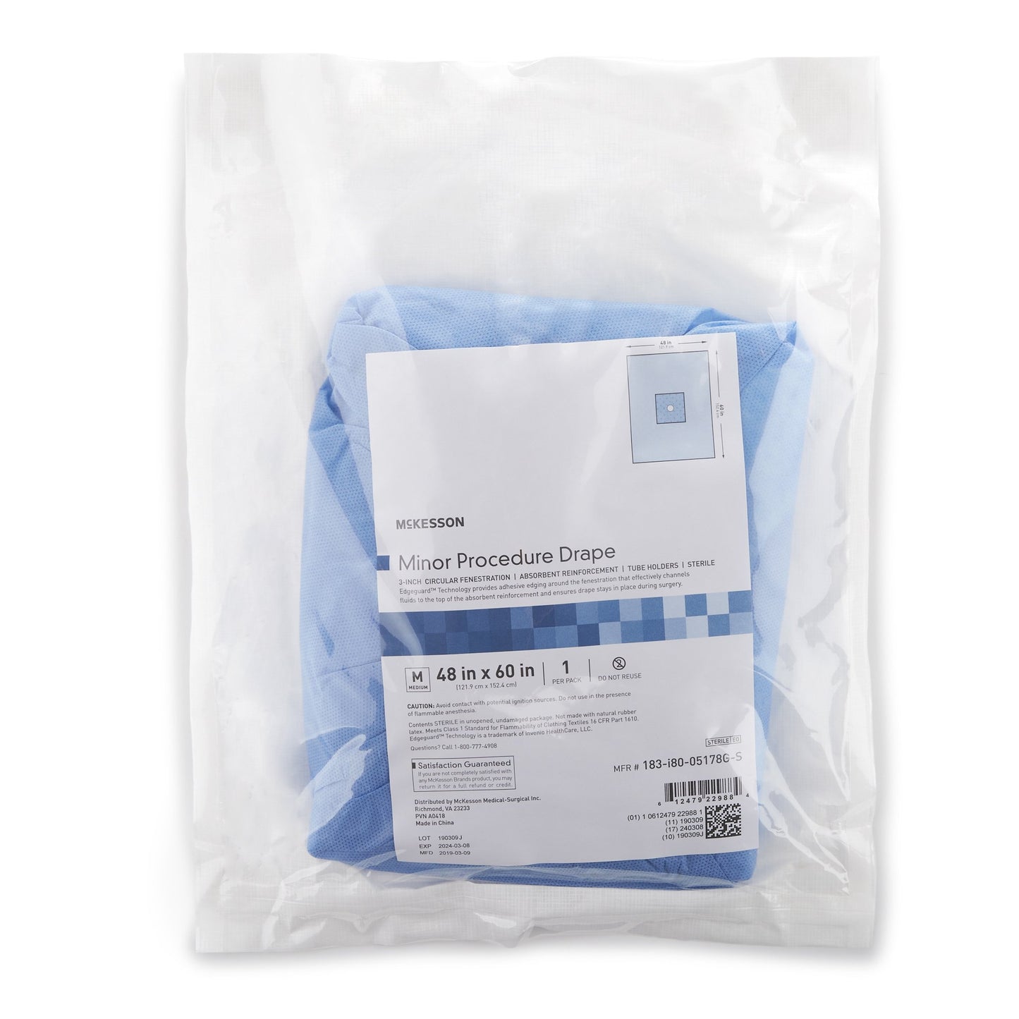 DRAPE, SURGICAL MINOR PROC STR48"X60" (20/CS)
