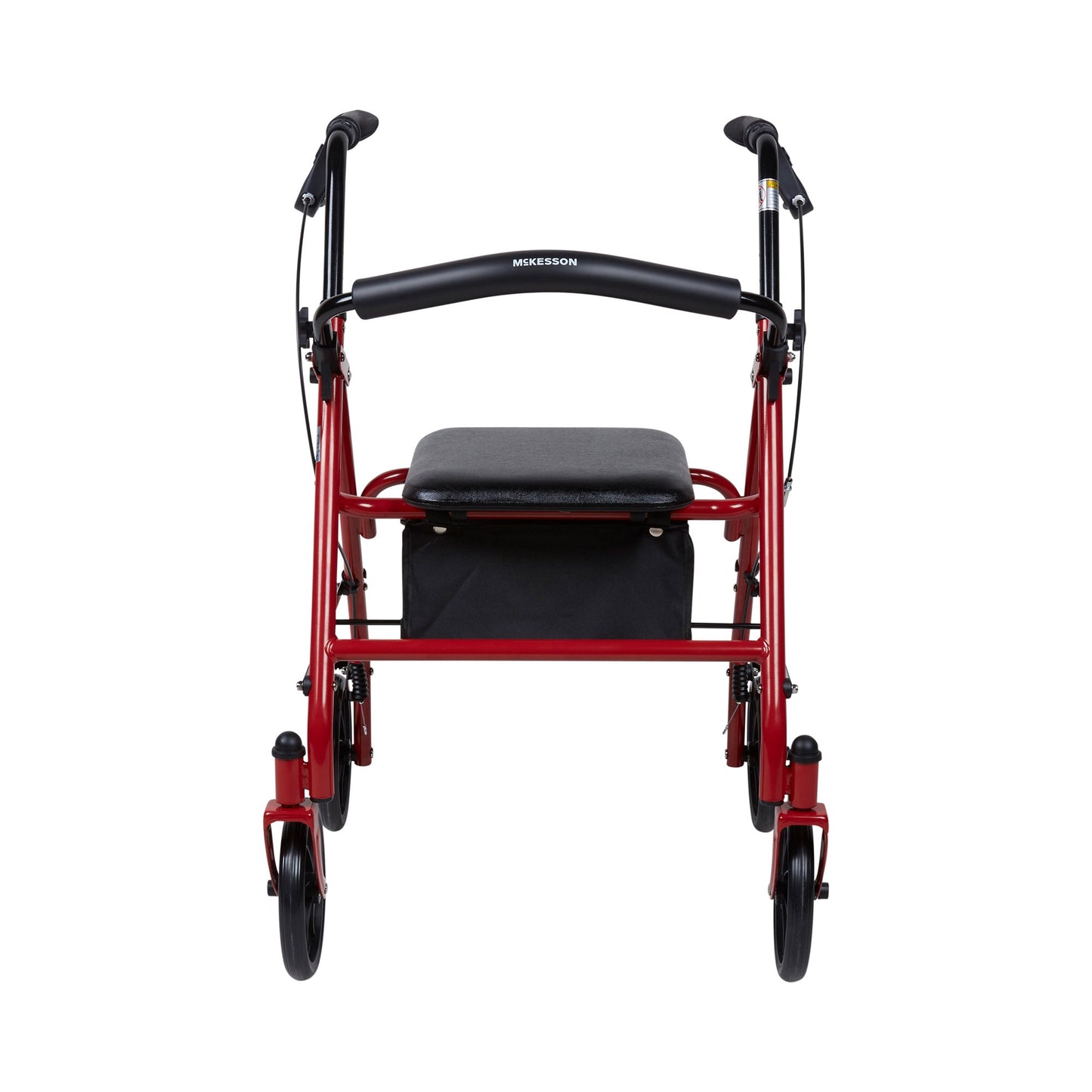 WALKER, ROLLATOR DURA FOLDING STEEL W/7.5" WHLS RED 300LB