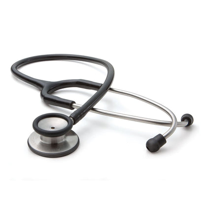 STETHOSCOPE, NURSES S/STL BLK ADLT