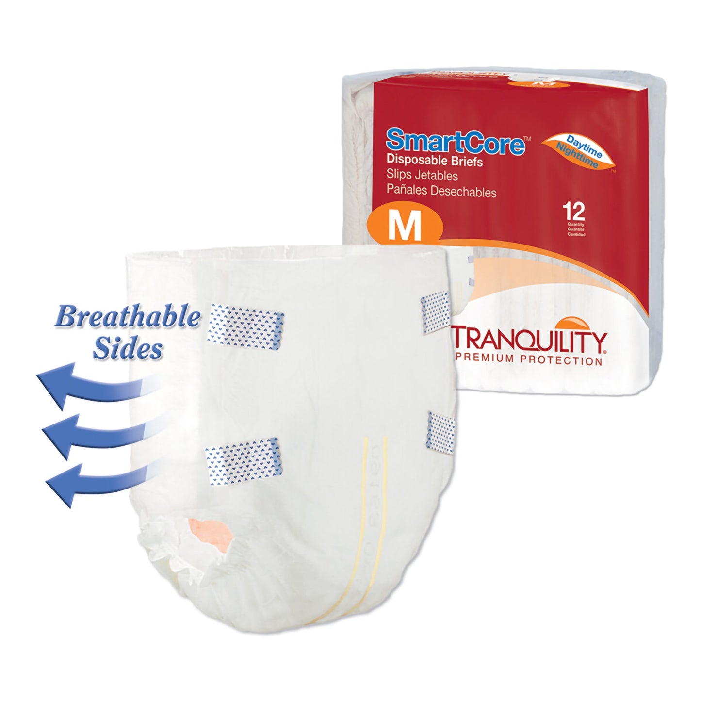 BRIEF, INCONT SMARTCORE MED (12/PK 8PK/CS)
