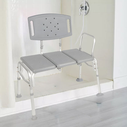 BENCH, TRANSFER W/BACK ALUMINUM FRAME 500LB
