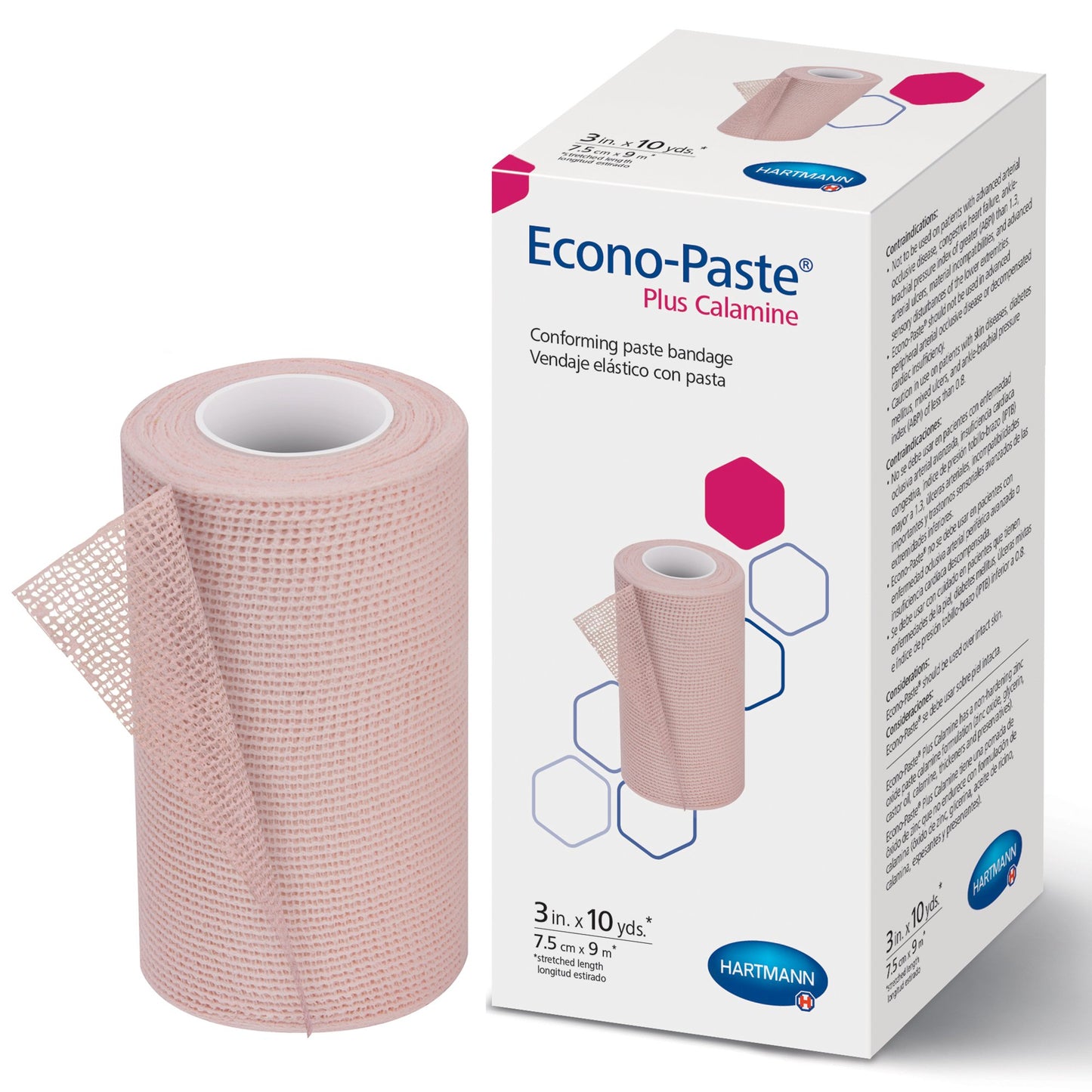 BANDAGE, ECONO-PASTE+ CALAMINE3"X10YD (1/BX 12BX/CS)