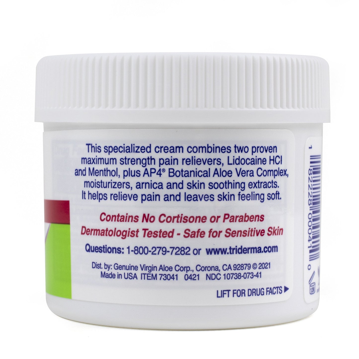 CREAM, PAIN RELIEF W/LIDOCAINEMENTHOL 4.0OZ (64/CS)