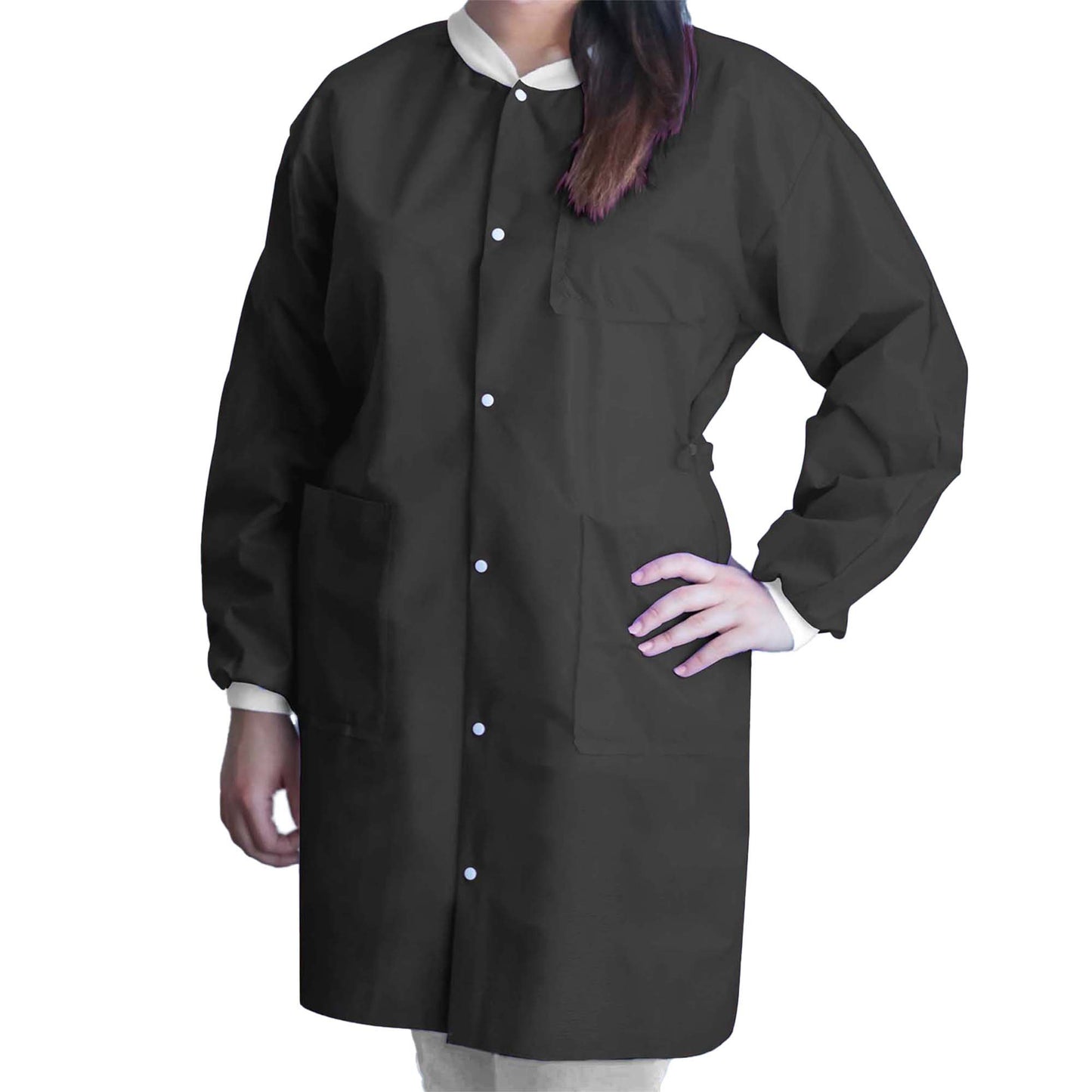 COAT, LAB FITME BLK LG (10/BG 5BG/CS)