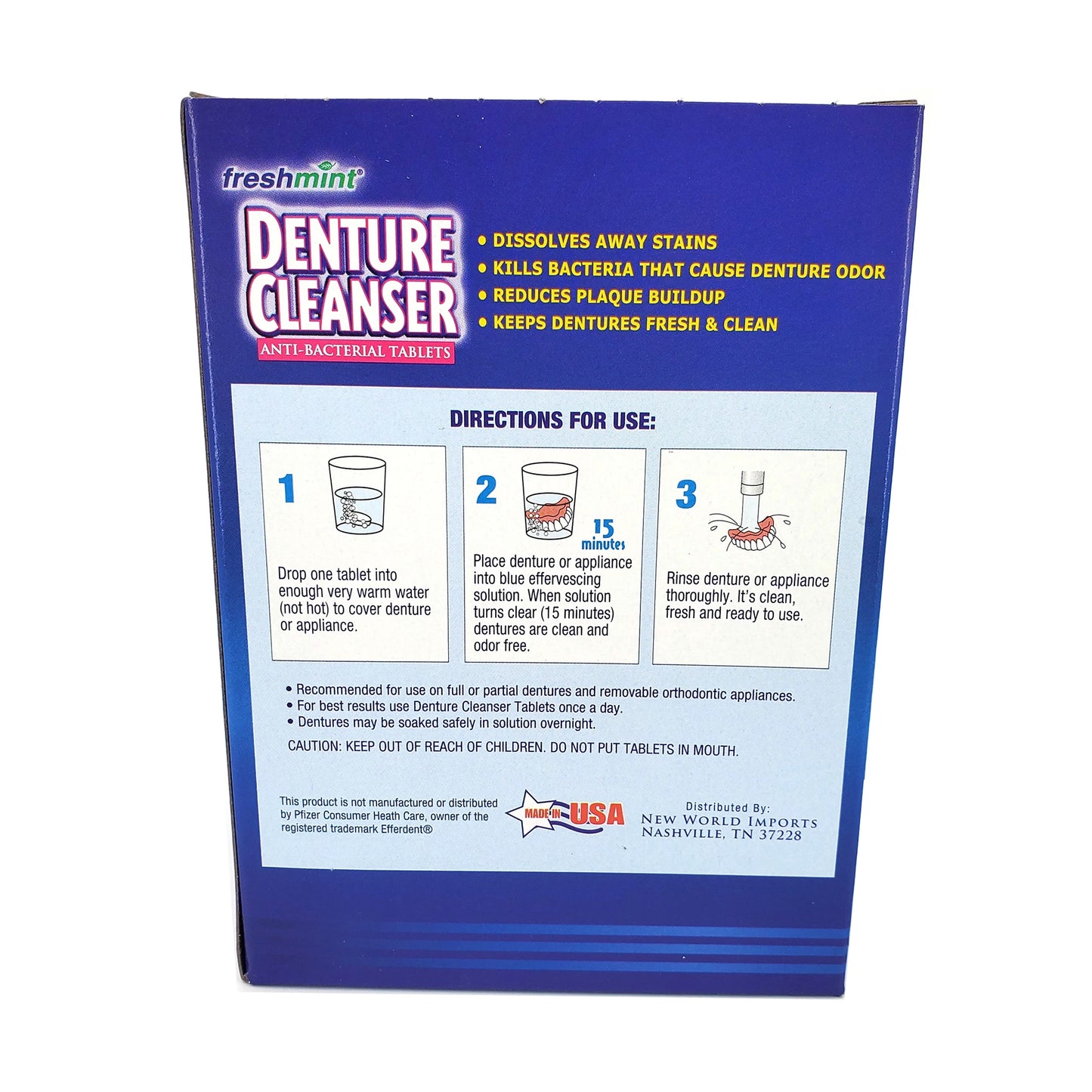CLEANSER, DENTURE TABLETS (90/BX 24BX/CS)