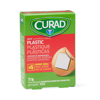 BANDAGE, ADHSV PLAS SPOT 7/8" (100/BX 12BX/CS)