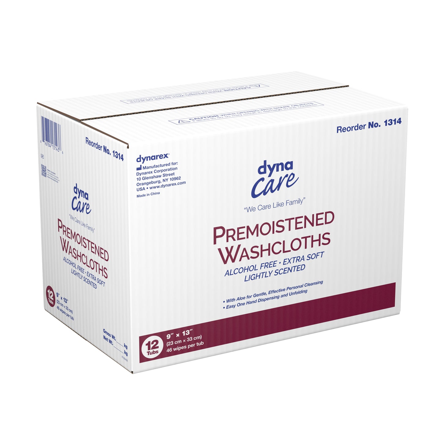 WASHCLOTH, PREMOISTENED 9X13 (46/PK 12PK/CS)
