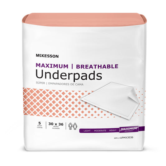 UNDERPAD, MAX ABSRB 30"X36" (5/BG 14BG/CS)