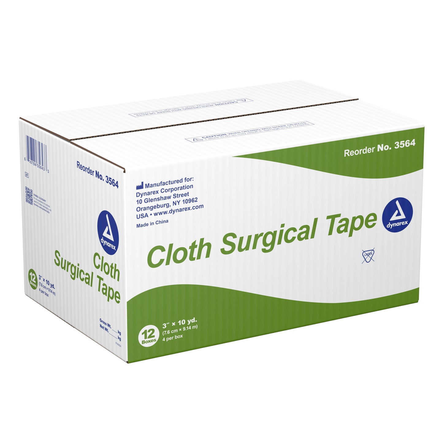 TAPE, PAPER SURGICAL CLOTH 3"X10' (4/BX 12BX/CS)