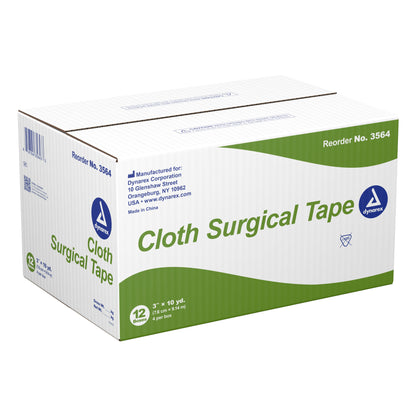 TAPE, PAPER SURGICAL CLOTH 3"X10' (4/BX 12BX/CS)