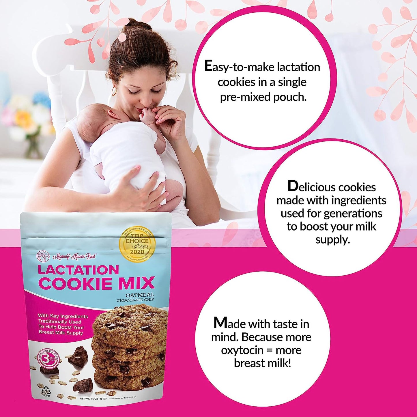 MIX, COOKIE LACTATION OATMEAL CHOCOLATE CHIP 16OZ (40BG/CS)