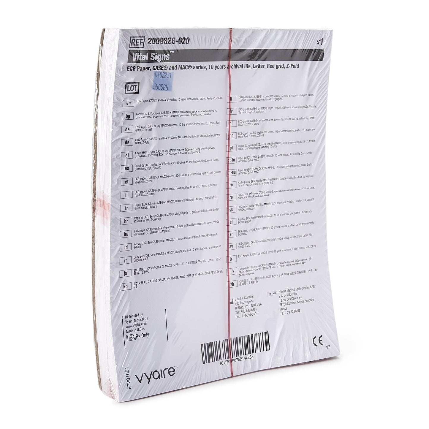 PAPER, EKG PREMIUM 4PG RED (300/PK 8PK/CS)