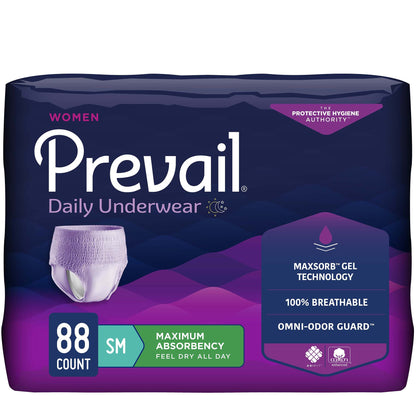 UNDERWEAR, WOMEN MAX ABSRB SM 20"-34" (22/BG 4BG/CS)
