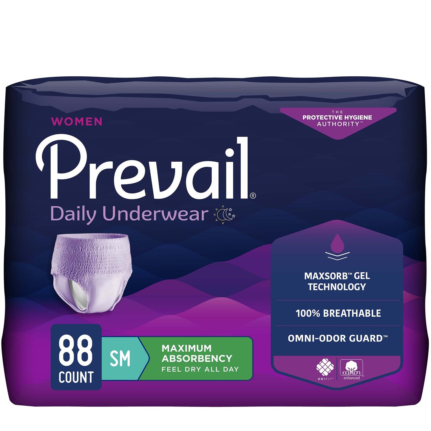 UNDERWEAR, WOMEN MAX ABSRB SM 20"-34" (22/BG 4BG/CS)