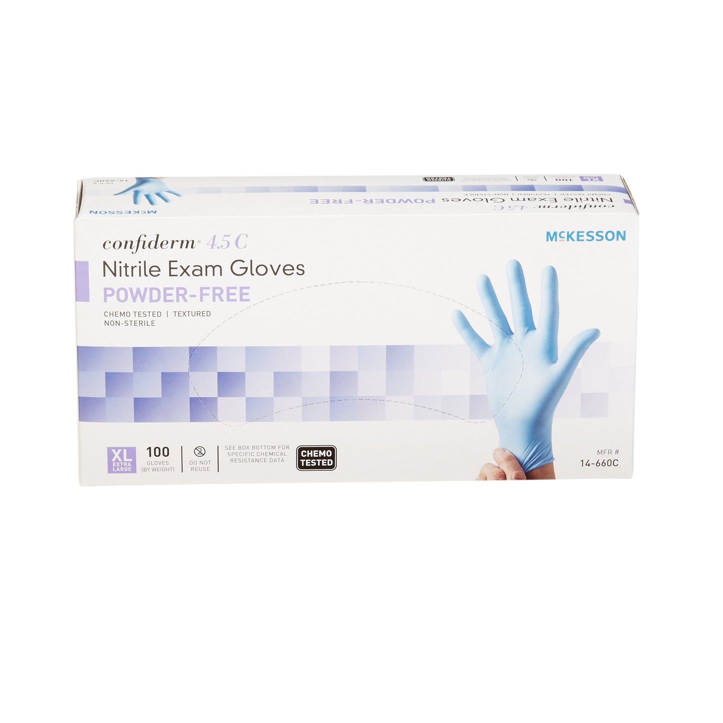 GLOVE, EXAM NTRL XL N/S CHEMO 4.5C (100/BX 10BX/CS)