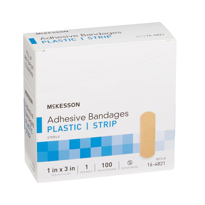 BANDAGE, ADHSV SHR STRP 1X3 (100/BX 24BX/CS)