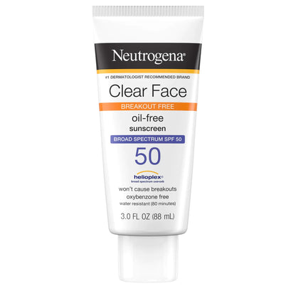 SUNSCREEN, LOT NEUTROGENA CLEAR FACE SPF50 3OZ