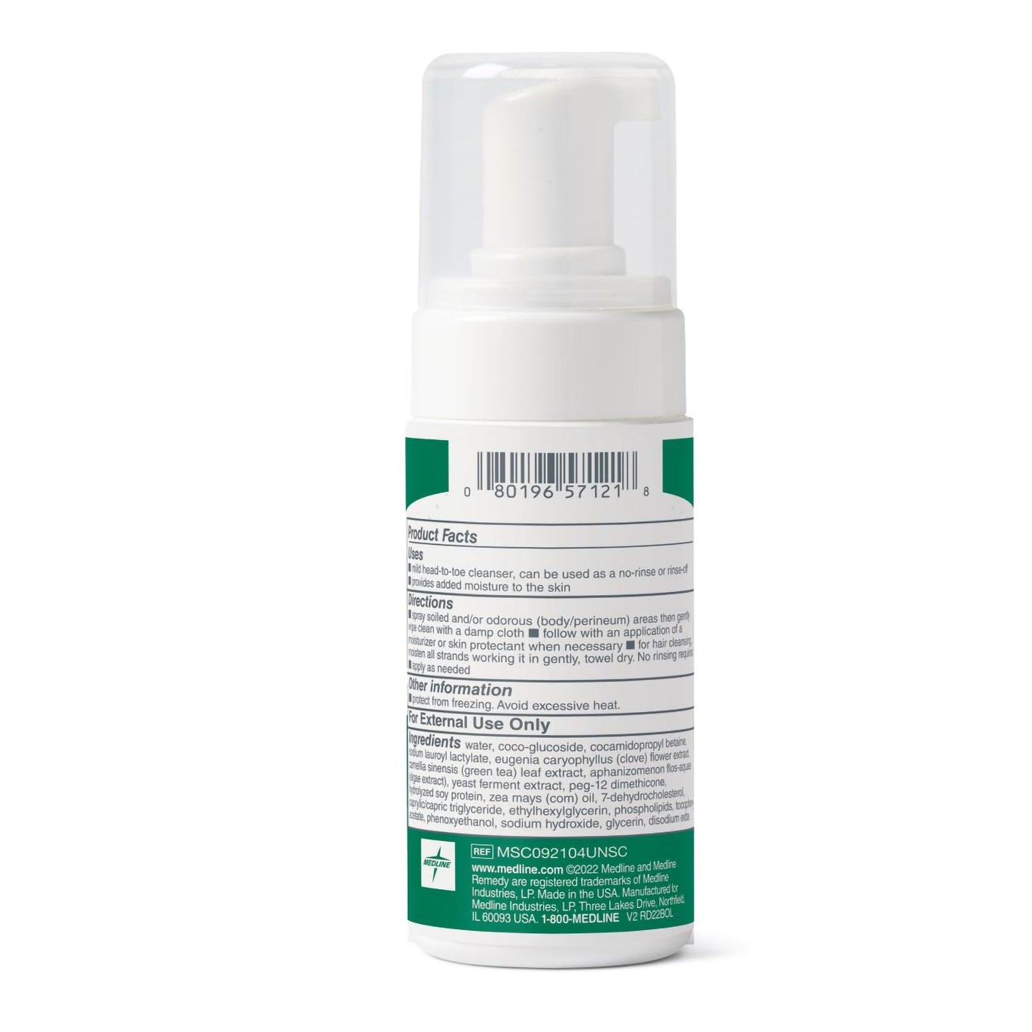 CLEANSER, SKIN REMEDY FOAM NO RINSE 4OZ (24/CS)