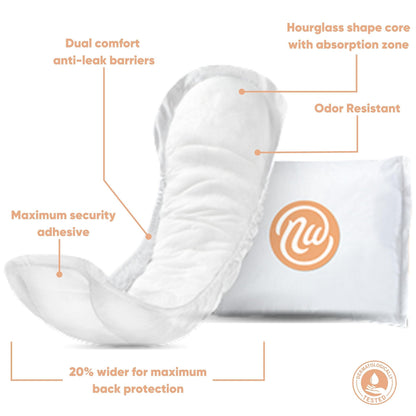 PAD, BLADDER INCONT MODERATE 10" (30/PK 3PK/CS)