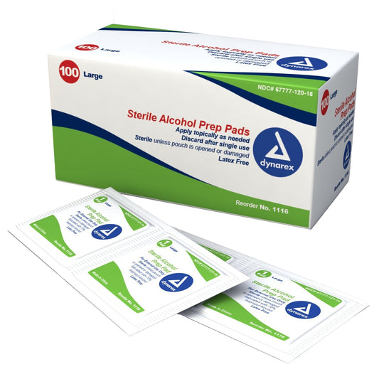PAD, ALCOHOL PREP LG (100/BX 10BX/CS)