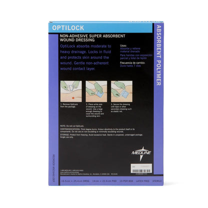 DRESSING, WND OPTILOCK N/ADH 61/2X10" (10/BX 5BX/CS)