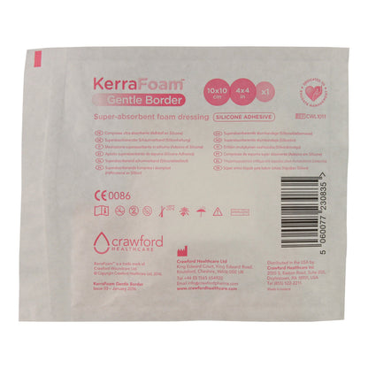 DRESSING, WND KERRAFOAM GNTL BRDR 10X10CM (10/CT 10CT/CS)