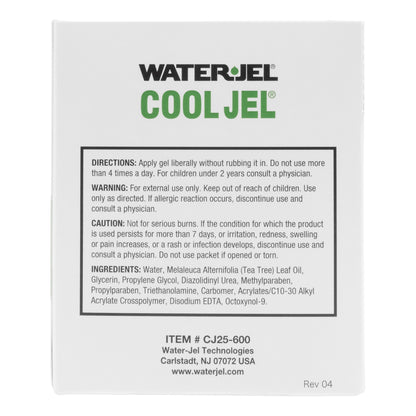 GEL, BURN WATERJEL COOL JEL 3.5GM (25/BX 24BX/CS) WTRJEL